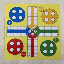 9.4/13.7 Inch Ludo Travel Board Game Set Folding Roll Up Rubber Board Game Pad Flying Chess Portable Classic Strategy Game - Multicolor - View 6