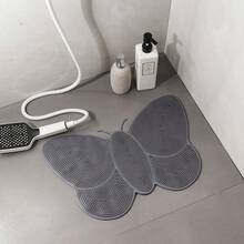 3D Butterfly Shaped Bathroom Mat, Foot Massage, Quick Drying And Non-Slip - Rosa - View 5
