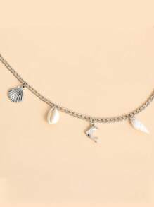 1 pièce Chaîne de corps pour femme avec accessoires de ceinture de taille, coquillage bohème, étoile de mer, coquillage de mer, l'étoile de mer est aléatoire