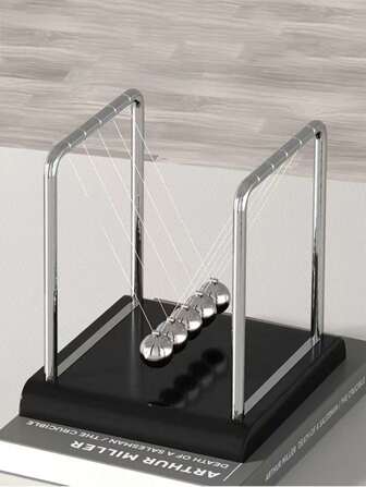 Newton Balance Ball Decoration, Metal Art Swing Ball, Used For Office And Home Desktop Ornaments, Physical Science Power Relaxation And Stress Relief Tools, No Need For Electricity, Ideal Parties, Weddings, Thanksgiving, Christmas, Holiday Decorations, Gifts,Newton's Cradle Kinetic Pendulum,Physics Desk Decorations, Stress Relief Gadget