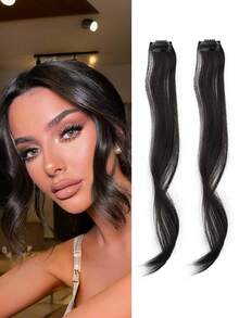 2片装侧刘海夹片，带长鬓角，带人造长龙须刘海，12英寸 - 彩色 - 查看 13