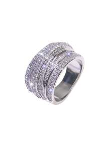 1 PC Luxury Cubic Zirconia Rings For Women For Valentine's Day Gift Wedding Anniversary Party Jewelry