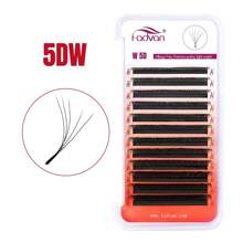 FADVAN D-Curl 3D/4D/5D W Shape Lashs 0.07 7-15mm&Mix Premade W Fan Lash Extensions Natural Soft Black Bushy Style Lashes Faux Mink Individual Lashes , Lash Tech Supplies
