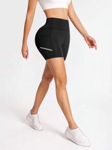 Women's Running Shorts With Side Pockets, Sports Tight Shorts, Yoga Pants For Gym