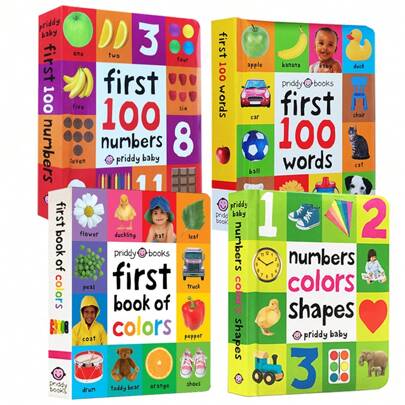 Lachilly Primeros 100 Palabras/Números/Colores/Amor/Animales/Camiones/Naturaleza y Dinosaurios Libro de vocabulario en inglés, Libro de aprendizaje de inglés para el despertar de los niños, Adecuado para materiales de enseñanza de inglés en el hogar y las aulas escolares