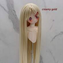 1 件 BJD 娃娃假发、MJD 娃娃假发、SD 娃娃假发、3/4/6 英寸刘海柔软高温纤维假发坯布、个性化 DIY 娃娃制作配件假发 - 彩色 - 查看 4