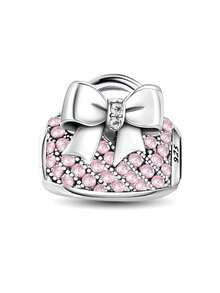 1 szt. 925 srebro próby 925 DIY Charms seria różowa koraliki wisiorek dla kobiet biżuteria bransoletka i naszyjnik akcesoria 925 srebro próby 925 tworzenie biżuterii - Srebro - Zobacz 17