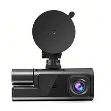 Car Dash Cam 4 K With GPS Night Vision  For Car DVR Front Rear Inside 3 Camera 360° Front Left Right Rear Loop Recording 24H Parking - 黑色 - 查看 9