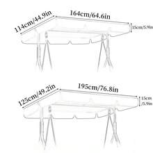 1 件 210D 防水秋千椅顶罩户外花园公园秋千椅遮阳顶罩