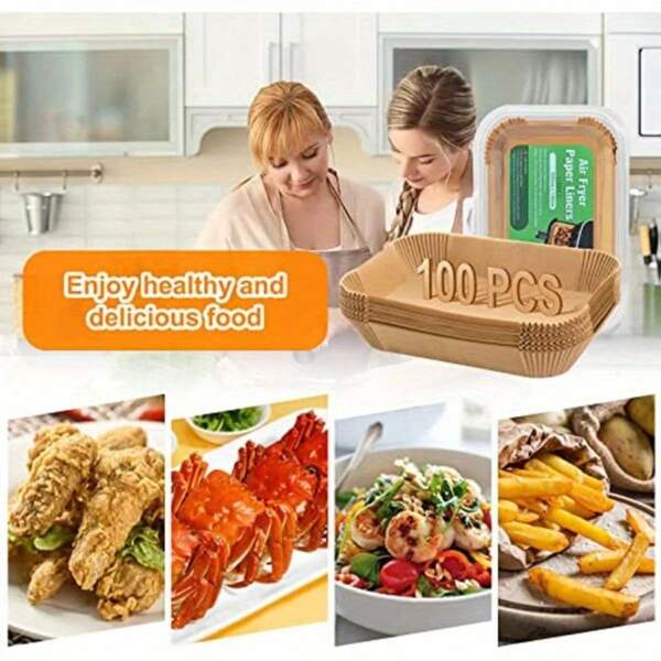Round, Square, Air Fryer Paper, Special Paper For Baking, High-Temperature Fryer Oil Paper, Square Oil Paper