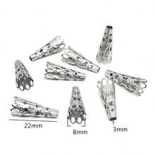 20pcs Stainless Steel Beads Caps Flower Shape Spacer Bead End Caps DIY Jewelry Making Findings For Necklace Bracelet Accessories