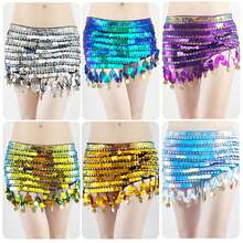Bohemian Style Oriental Dance Hip Scarf Belt, Dance Costume Sequin Tassel Accessories, Festival Celebrations And Stage Performances, Handmade Unique Style - Multicolor - View 5
