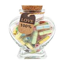 55Pcs Capsule Pills Love Message Note In A Glass Bottle,Cute Love Pills Smiling Face Love Friendship Letter With Wishing Bottle,Valentine's Day Love Capsule Letters Romantic Paper Love Message For Boyfriend Girlfriend Anniversary Birthday Mother's Day Gift
