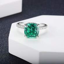 1 peça de anel largo novo da moda com zircônias verdes, rosa, champanhe e cristal azul incrustadas, design exclusivo adequado para uso diário, festa, presente de festival