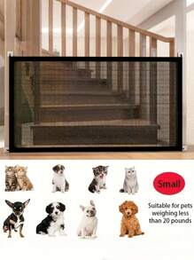 1 pieza, Reja de seguridad para mascotas, protege a los bebés y a la familia, barrera de contención para mascotas, garantiza la protección del hogar, ajustable y portátil de fácil instalación, barrera para escaleras para mascotas, versátil y espacioso, apto para escaleras, balcón, marco de puerta y uso en exteriores