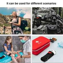 Torniquete de combate, torniqueteédicoáctico militar de emergencia con bolígrafo, equipo de primeros auxilios para acampar para exploración al aire libre Q9Y3 - 75 cm - Ver 3