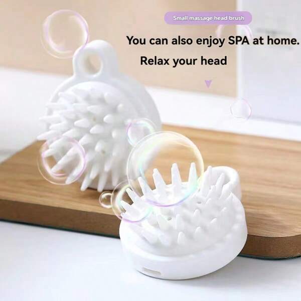 1pc Japanese Head Massage Brush, Silicone Shampoo Scalp Cleansing Brush, Adult Hair Washing Tool