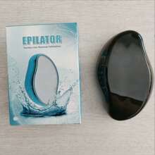 Dispositivo unisex de eliminación de vello con cristal, removedor de vello portátil y suave, reduce la irritación de la piel, asistencia de espejo nano para una eliminación suave, exfoliante, reutilizable para piernas, brazos y espalda, herramienta de depilación para el hogar