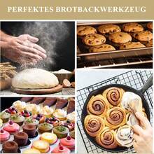 Brotkorb Silikon Gärkörbchen Länglich 40st Komplettset Brot Backen Zubehör (mit 2er Faltbar Gärkorb Brot 9 Zoll Gärkorb Rund und 10 Zoll Oval, Silikon Brot Sling, Schneebesen,Teigspachtel, Sauerteig starter set), Bäckermesser, brotbacken starter set backen geschenke für brotbäcker - Aprikosenfarben - Übersicht 4