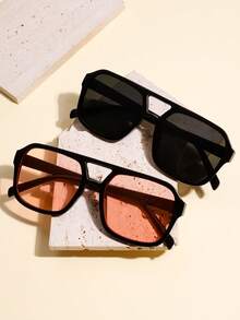 1/2/3 件方形时尚女士眼镜，时尚设计适合户外、海滩度假，让您成为夏季街头的焦点，适合夏季海滩度假、户外、旅行 - 彩色 - 查看 19