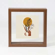 1 个浮动相框，透明双亚克力相框，垂直或水平展示多种尺寸的照片、植物或花瓣标本桌面家居装饰（无相纸、干花） - 彩色 - 查看 23