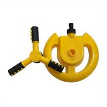 360° Rotating Big Crescent Lawn Sprinkler With Adjustable Nozzle - Green Plastic Irrigation System For Efficient Orchard Watering, Efficient Sprinkler System | Rotating Spray Head | Easy To Control Design, Lawn Sprinklers