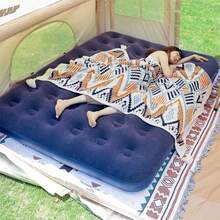 Colchones de aire, colchones inflables, tiendas de campaña al aire libre perezosas engrosadas, camas inflables portátiles plegables - Azul - Ver 6