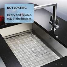 Sink Mats For Ceramic Sinks, 2 Pack Sink Protector Mat 40x30cm - Kitchen Sink Mat With Scissors Cut To Size Drainer Mat Prevents Scratches On Stainless Steel Sinks, Transparent