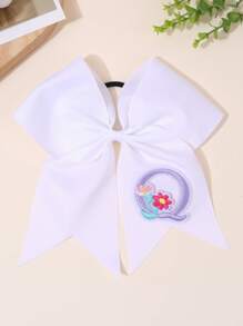 1 pieza Diadema con flores de tela bordadas y letras A-Z del abecedario en blanco, accesorios de moda para el cabello, regalo ideal para mejores amigas para uso diario y fiestas