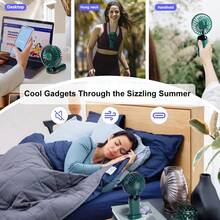 2PCS Handheld Fan, Combination Pack-Green-Handheld Fan With 4000 MAh Battery Max 48 Hours Runtime,Pocket Fan Portable Battery Operated Or USB Powered Fan,5 Speeds,Mini USB Portable - C-2pcs - 查看 6