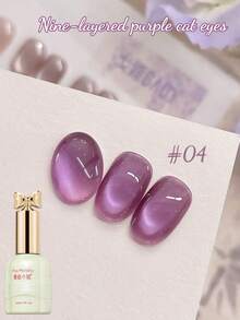 MISSMONDAY 1 件 10ml 闪光紫罗兰磁性猫眼 UV/LED 凝胶指甲油，可卸除，沙龙专业使用，适合女士，礼物 - 不含磁棒 - 紫色 - 查看 16