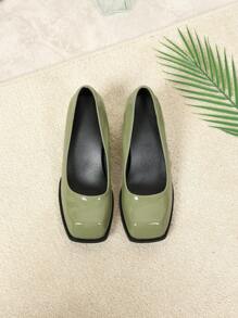 Chaussures Vintage de type "Babies" pour femmes, talons hauts de printemps de couleur unie, petites pumps , talons carrés épais
