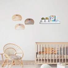 1/3 Repisa flotante de nube en miniatura | Estante de exhibición multifuncional de montaje en pared | 2 formas de montaje | Fácil instalación para decoración de habitación de bebé, sala de estar, dormitorio y baño