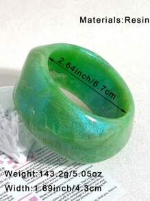 1 Stück neues asymmetrisches personalisiertes Harz Armband, modisch funkelnd, geeignet für tägliche Outfits von Frauen, Strand und Urlaub