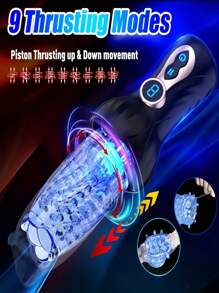 Transparent Masturbation Cup For Men Automatic Rotating Penis Training Massager 5 Rotations And 10 Vibrations Male Masturbator Vibrator Male Sex Toy
