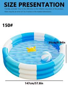 1pc Inflatable Round Swimming Pool, Blue/Pink/Yellow, Super Thick For Adults, Suitable For Outdoor, Garden, Backyard, Summer Water Party (24", 35", 39", 51", 59"), Beach Essentials, Beach Accessories, Pool Float