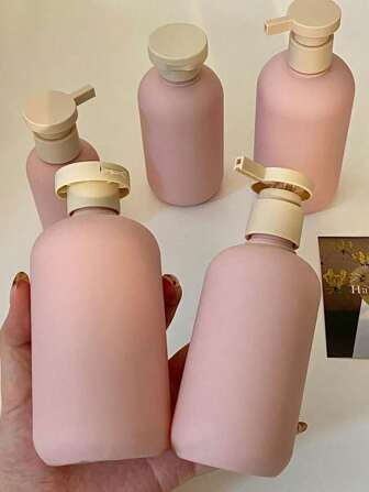 Botellas rellenables de silicona para viaje, botellas dispensadoras con tapa abatible para cremas, lociones, champú, acondicionador