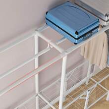 Armario plegable portátil de gran capacidad, estilo minimalista, estructura de marco de acero reforzado, resistente y estable, diseño de base plegable para una configuración fácil, con secciones para colgar y apilar para un almacenamiento organizado, apto para el hogar, dormitorio, alquiler, apartamento