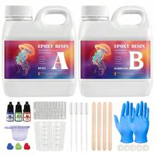 20ml/50ml/100ml/250ml/500ml Crystal Epoxy Resin AB Glue, 1:1 Ratio, 12-24 Hrs Curing, No Bubbles, DIY, River Table, Non-Yellowing, High Hardness, Smooth Finish