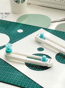 1 Stück Einstellbarer 360 Grad Rund-Schneidmesser DIY Zirkel Cutter für Scrapbooking, Kreisförmige Papier Scrapbooking Karten Cutter, Rückkehr zur Schule, Schulmaterialien