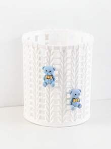 1 Stück süßer Stifthalter, kreativ-modischer cartoon-artiger Stiftorganizer, Desktop-Aufbewahrungsbehälter, rund geflochtener Stiftbecher, tolles Geschenk, Rückkehr zur Schule, Schulbedarf, Federmappe, Stiftetasche, Schultasche