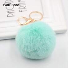 Cute Key Soft Fluffy Fur Ball Keychain Fluffy Key Chains Trinkets Pom Pom Keyring Women Bag Pendant Jewelry Key Chain Charms Car Accessories Bag Charm Backpack For School