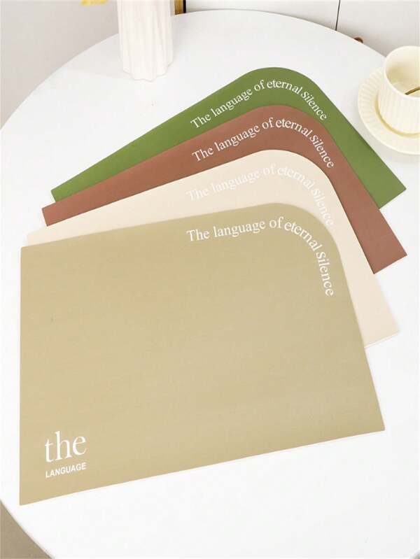 1pc 30*45cm Chic Faux Leather Dining Table Mat, PU Waterproof Anti-Heat Insulation Placemat, Minimalist Modern Home Use