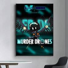 1pc /3PCSWall Arts Posters Optional Frame Anime Vintage M- Drone Poster Fancy Poster Living Room Bar Retro Decorative Painting Middle Suitable For Living Room, Bedroom, Kitchen, Home Office - High Quality, Indoor/Outdoor Frameless/Framed Canvas Art