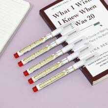 Long Tip Permanent Marker Pen, Oil-Based For Woodwork, Tile, Special Purpose, Construction Site, Long Nozzle Black Deep Hole Marking Fine Tip Extra Long, Waterproof, Oil-Proof, Red Non-Fading