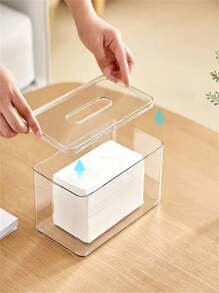 1PC One Transparent Tissue Box For Home Use And A Simple Tissue Storage Box