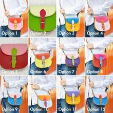 Leather Saddle Crossbody Bag - Colour Block - Handbag Or Crossbody Bag - Fair Trade, Handmade & - - Option 2 - View 2