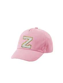 1顶儿童26字母棒球帽，时尚字母设计，韩版女童棒球帽，男女童遮阳帽，1-3岁 - 粉色 - 查看 17