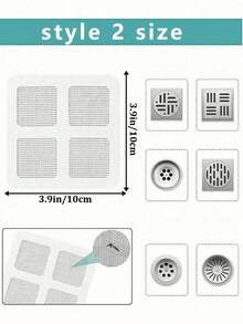 1 Roll 196.85 Inch Bathroom Hair Catcher, Toilet Drain Filter, Self-Adhesive Kitchen Sink Strainer, Shower Drain Trap, Disposable Mesh Sink Strainer - Multicolor - View 13