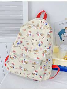 Sanrio Borsa a tracolla da donna 2024 nuovo zaino minimale giapponese per studenti carino, compatto, ad alta capacità, zaino casual per forniture scolastiche, ritorno a scuola